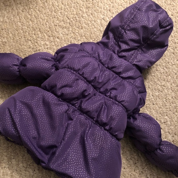 ❤️ 4/$20 Baby Girl Purple/Lime Green Winter Coat - Picture 5 of 5